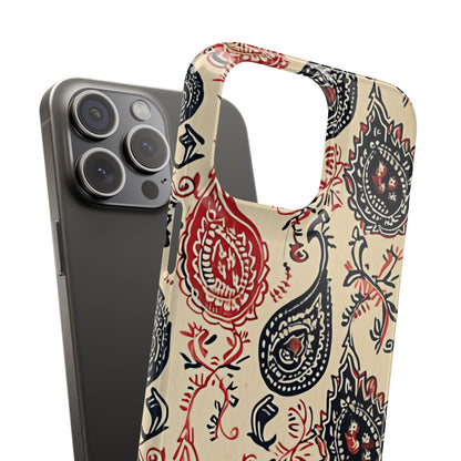 Vintage Paisley Elegance iPhone 15 - Slim Phone Case