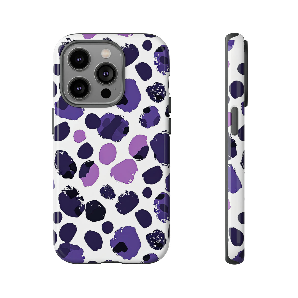 Purple Dots Abstract Minimal Case - Protective Phone Case