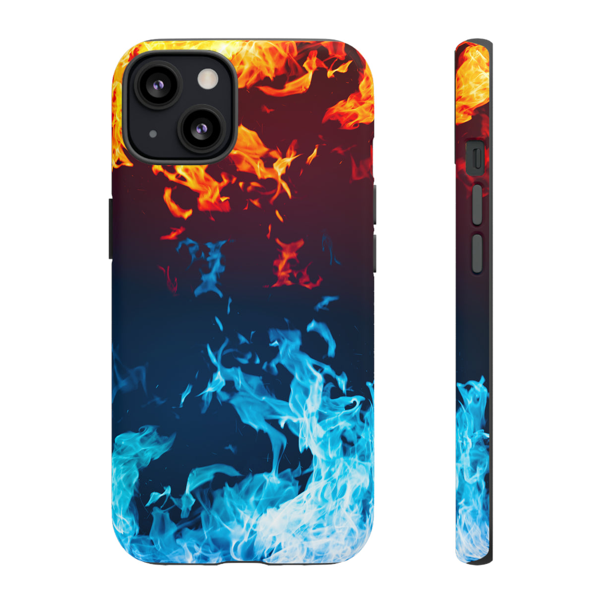 Red & Blue Flames - Protective Phone Case