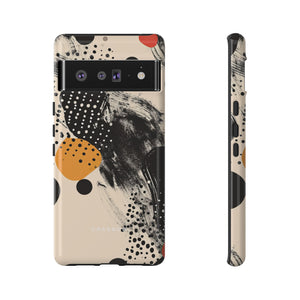 Black Dot Elegance - Protective Phone Case