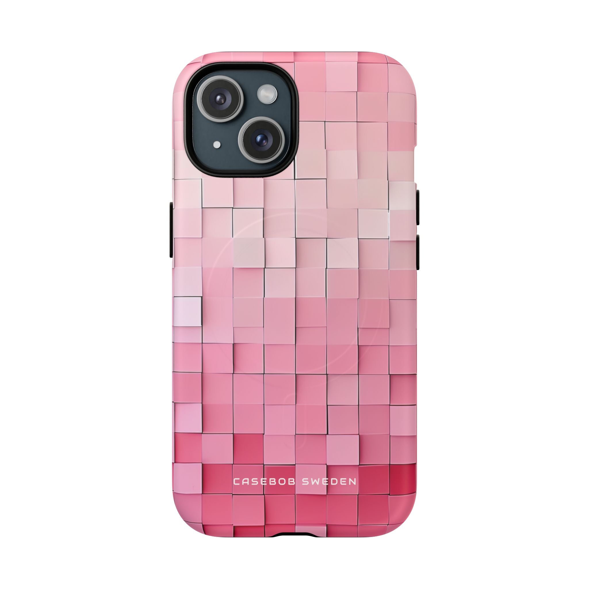 Farbverlauf Rosa Mosaik iPhone 15 | Tough+ Handyhülle