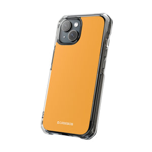 Gelb-Orange | Handyhülle für iPhone (Clear Impact Case – Magnetisch) 