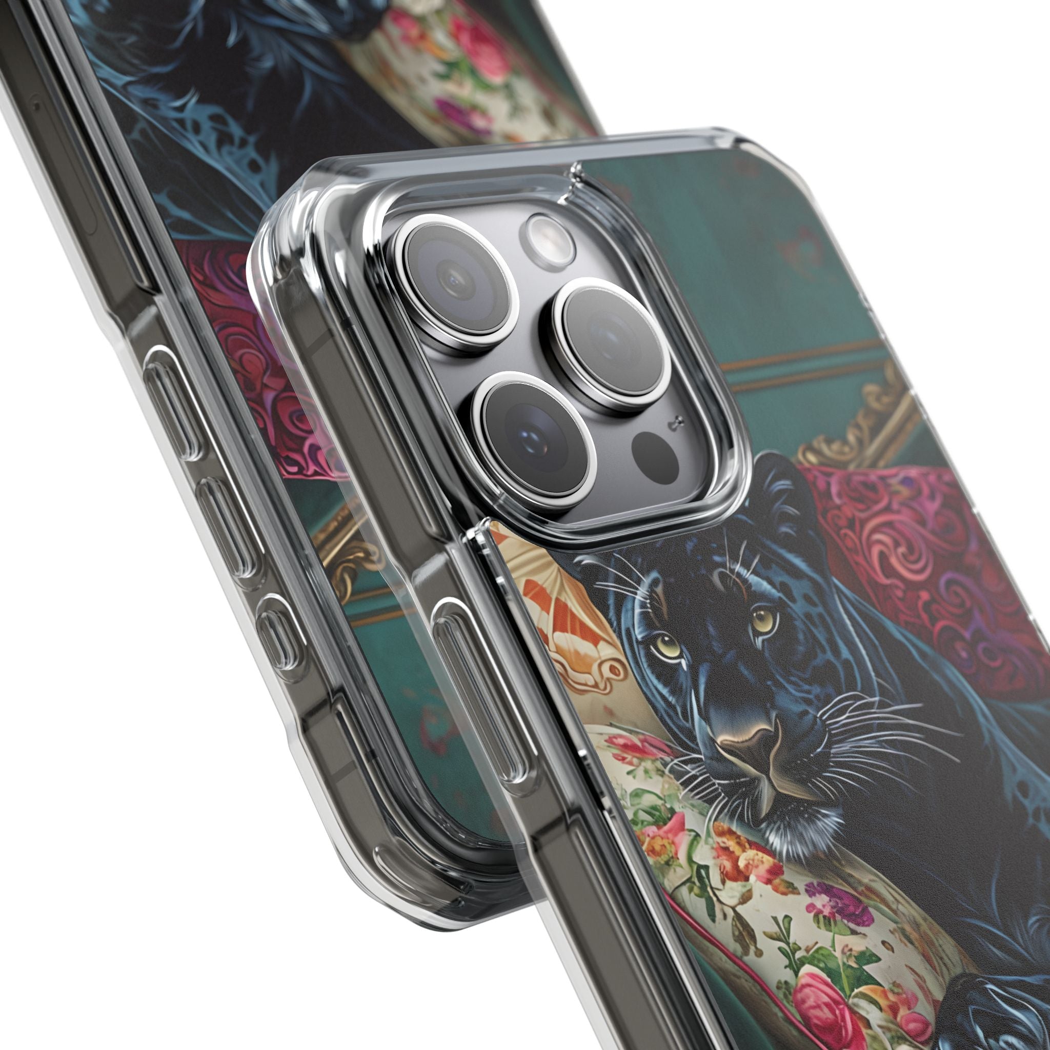 Panther on Vintage Chaise iPhone Case - Impact