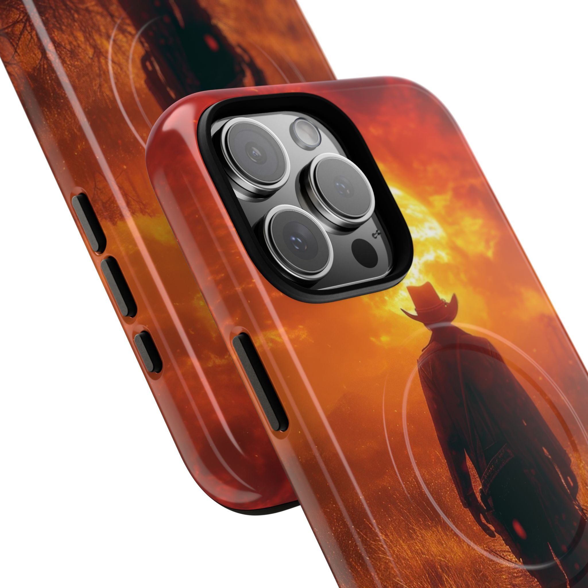 Fiery Sunset Cowboy iPhone 16 - Tough+