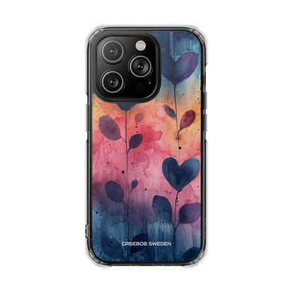 Watercolor Heart Art - Clear Impact iPhone 14 Phone Case