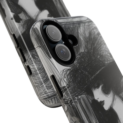 Timeless Elegance in Monochrome iPhone 16 - Tough Phone Case