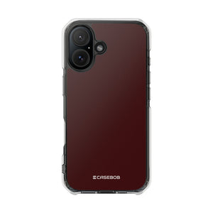 Oxblood Red | Phone Case for iPhone (Clear Impact Case - Magnetic)