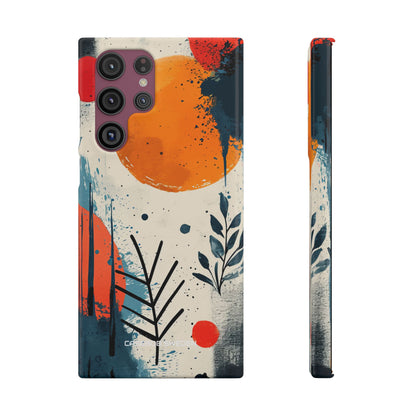 Orange Blue Splash - Slim Samsung S22 Phone Case