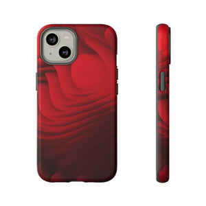 Red Center Waves - Protective Phone Case