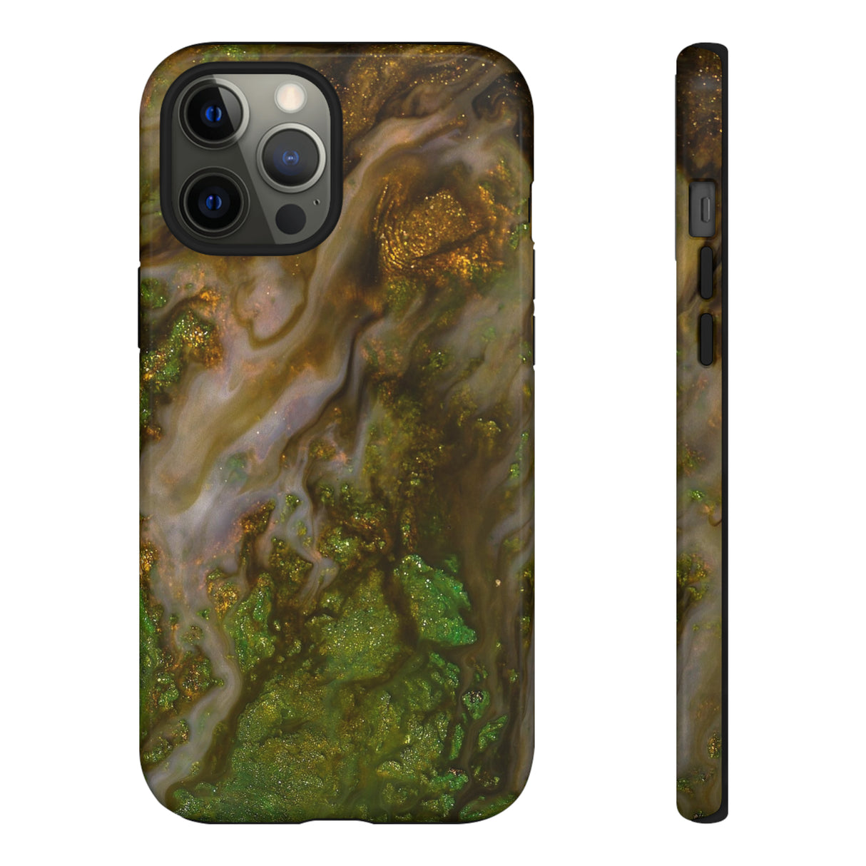 Smaragd Green Ink Art - Protective Phone Case