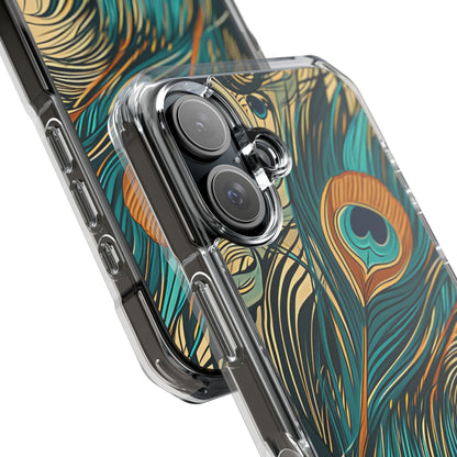 Peacock Feather Whirl iPhone 16 - Impact Clear+