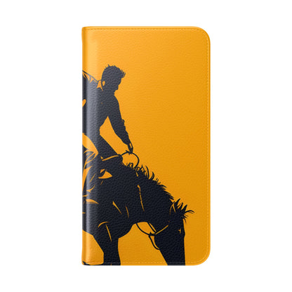 Bucking Cowboy Shadow - Samsung S23+ Case - Lompakkokotelo