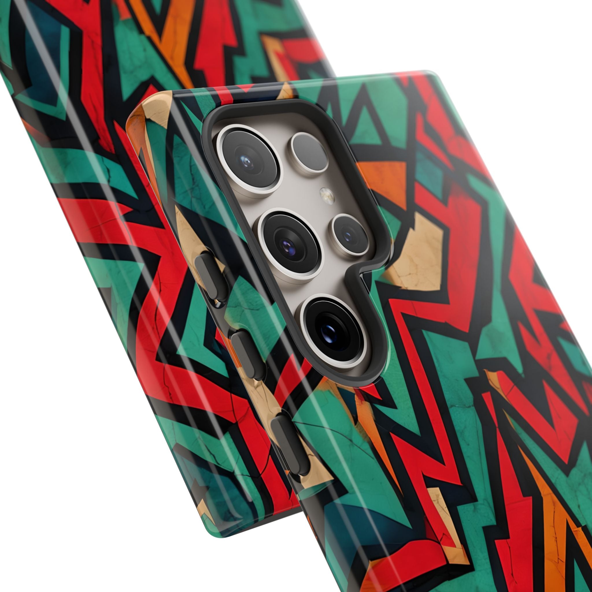 Crimson Zigzag Samsung S24 Ultra Case - Tough