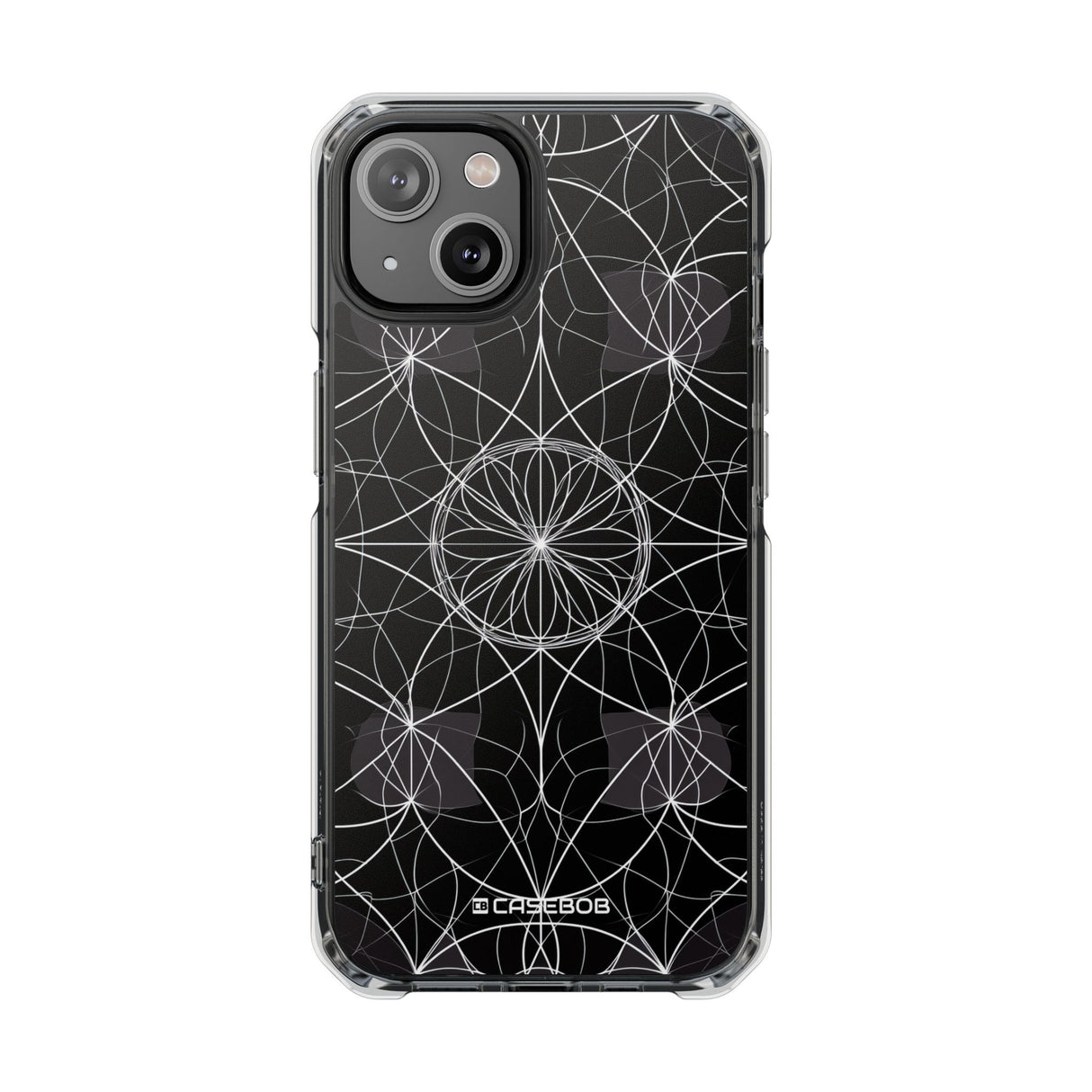 Symmetrische Eleganz – Handyhülle für iPhone (Clear Impact – Magnetisch)