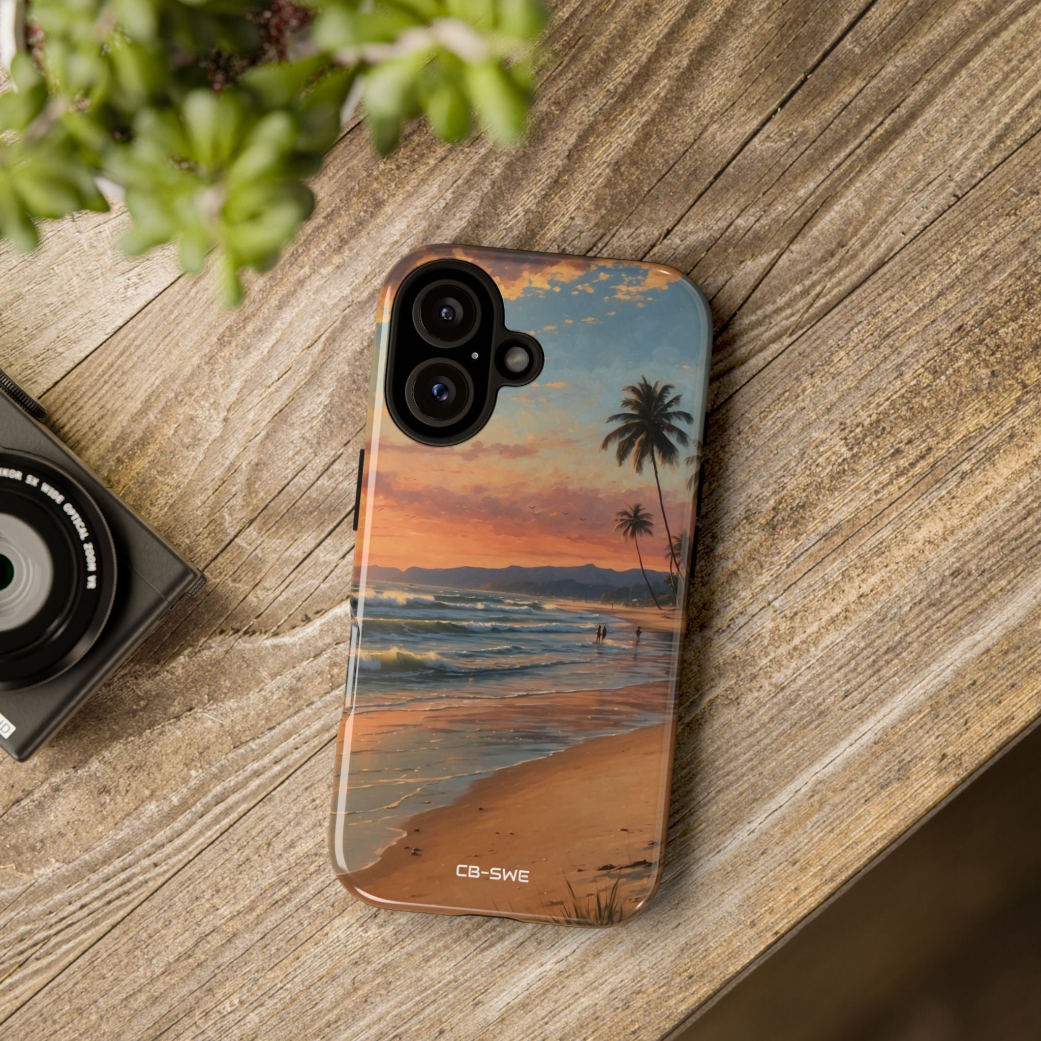 Golden Waves Embrace - iPhone Case
