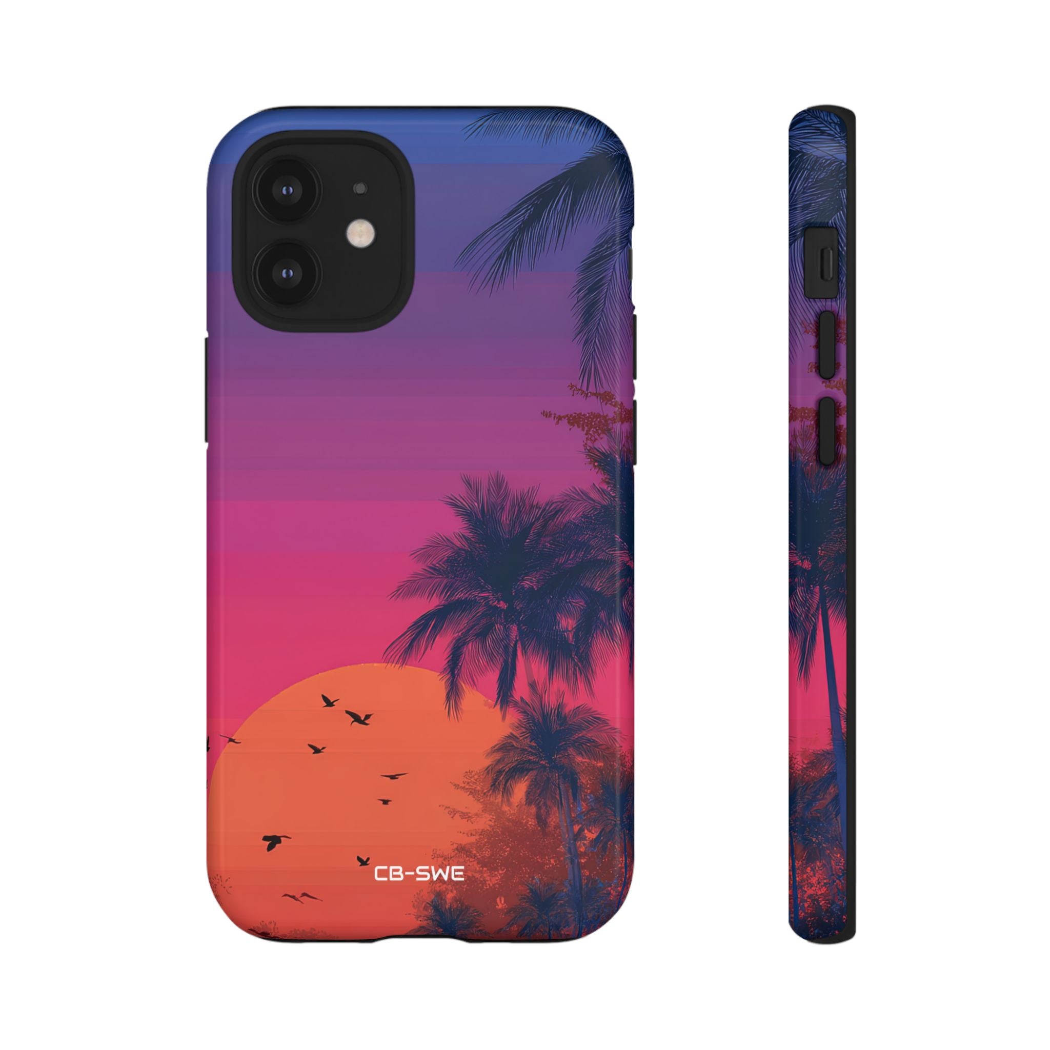 Tropical Sunset Silhouettes - iPhone Case