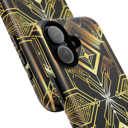 Golden Geometric Opulence iPhone 16 - Tough Phone Case