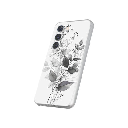 Monochrome Floral Elegance Samsung S23 - Flexi Phone Case