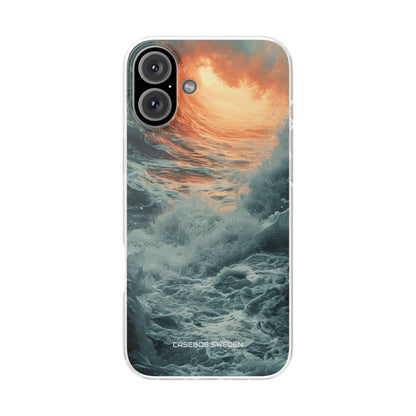 Fiery Wave Power - Flexi iPhone 16 Phone Case