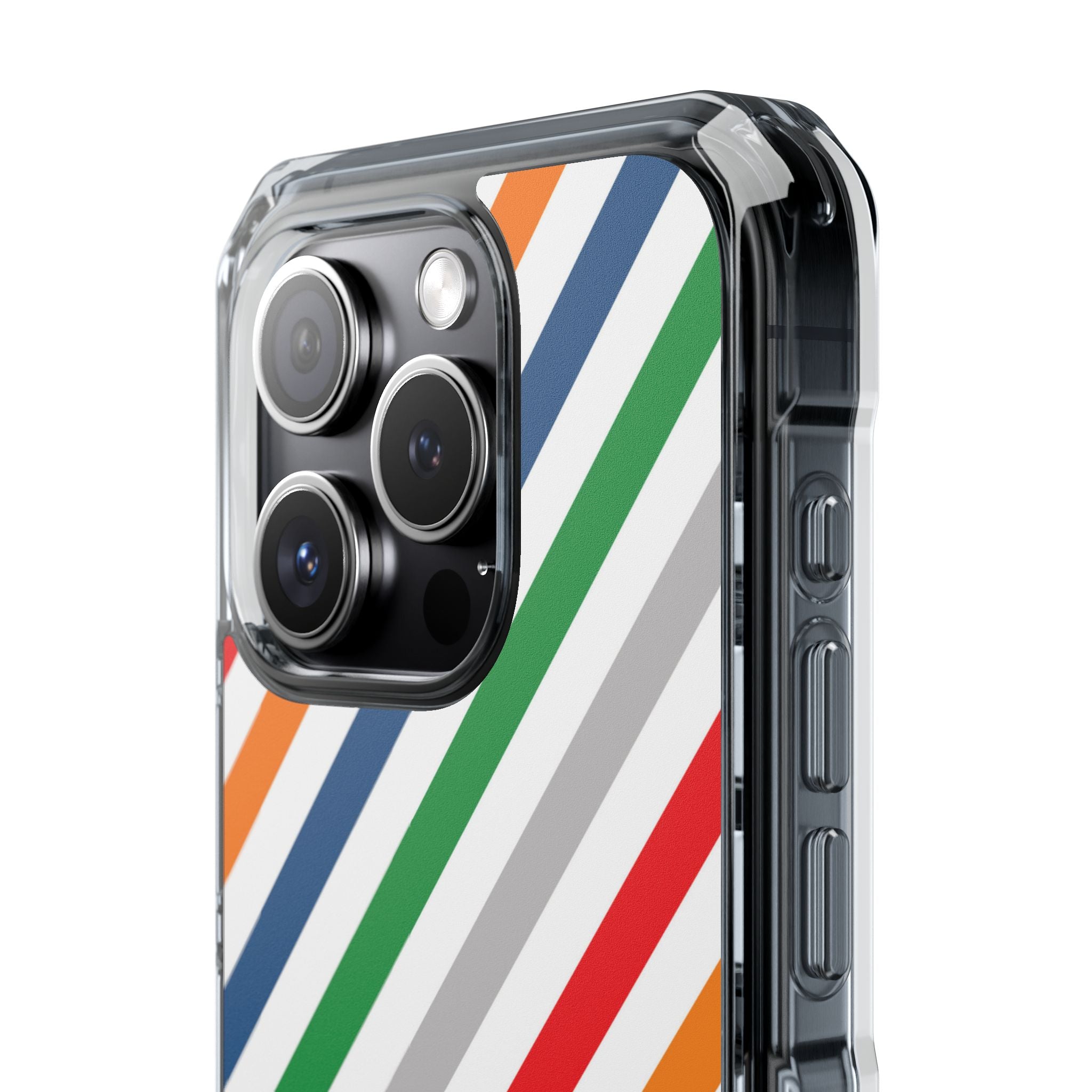 Vibrant Geometric Stripes iPhone Case - Impact