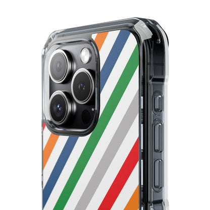 Vibrant Geometric Stripes iPhone Case - Impact