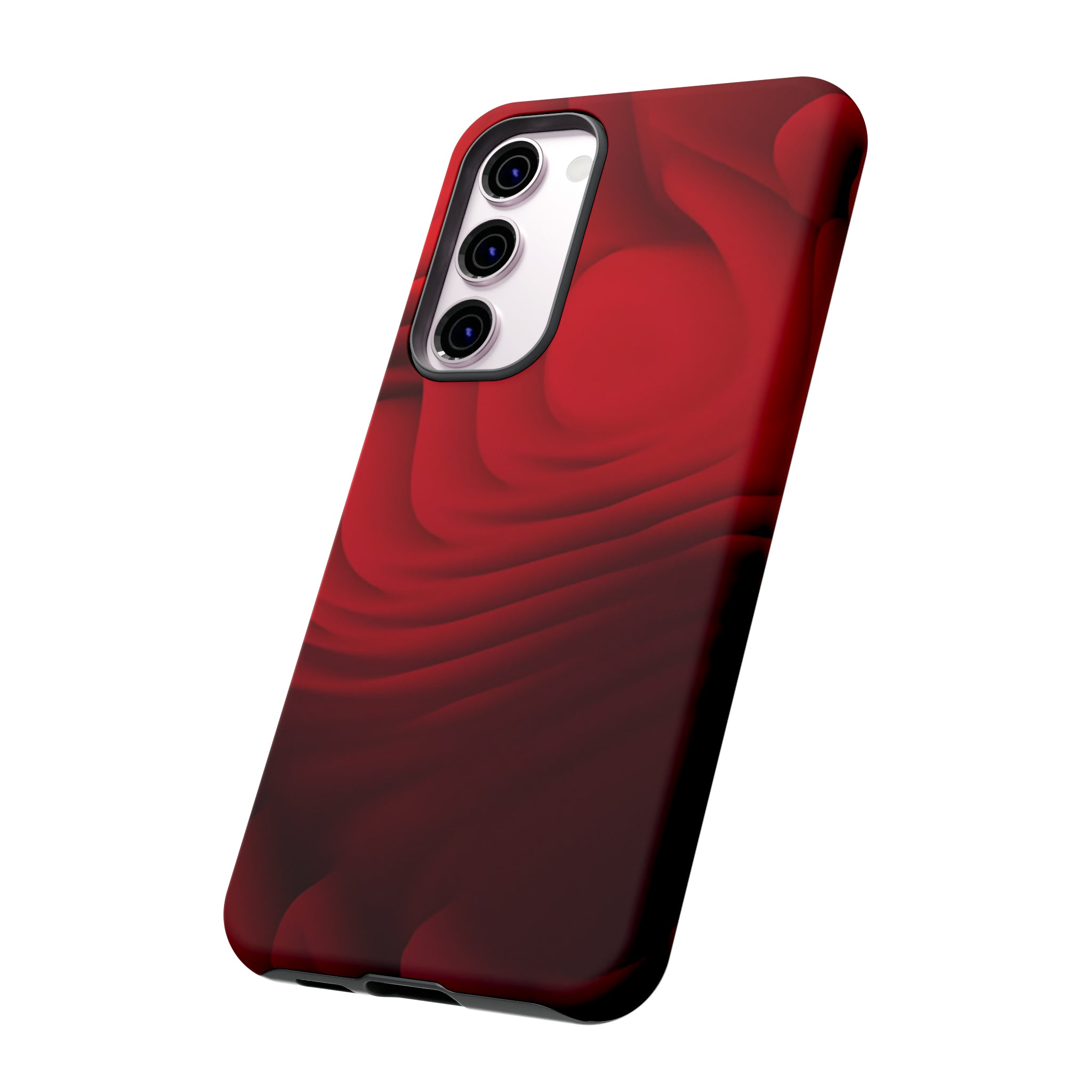 Red Center Waves - Protective Phone Case