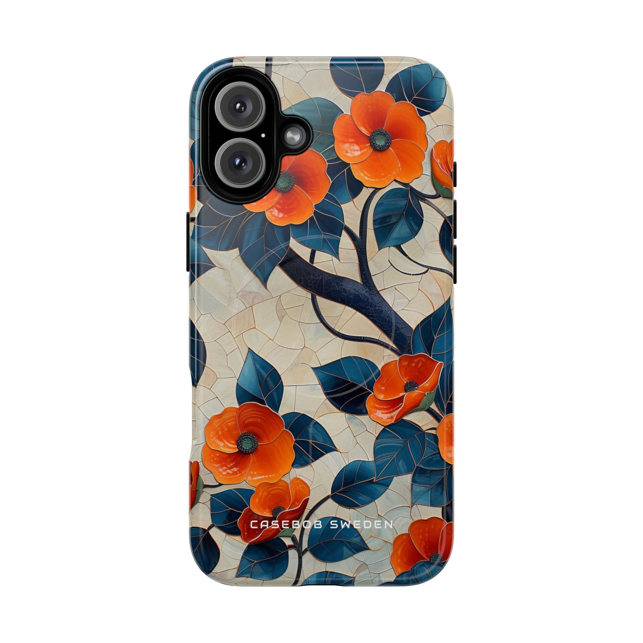 Orange Blossoms Mosaic Harmony iPhone 16  Tough+ Phone Case