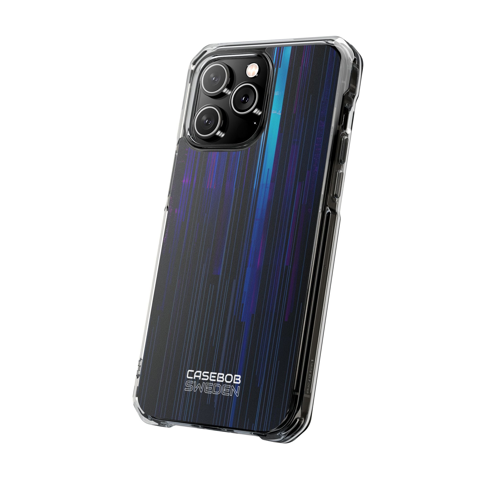 Neon Glitch Stripes iPhone 14 - Impact Clear+