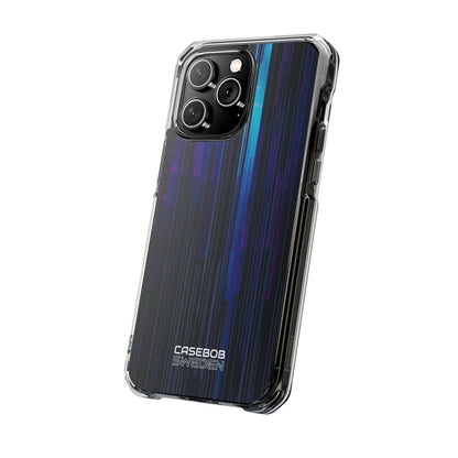 Neon Glitch Stripes iPhone 14 - Impact Clear+
