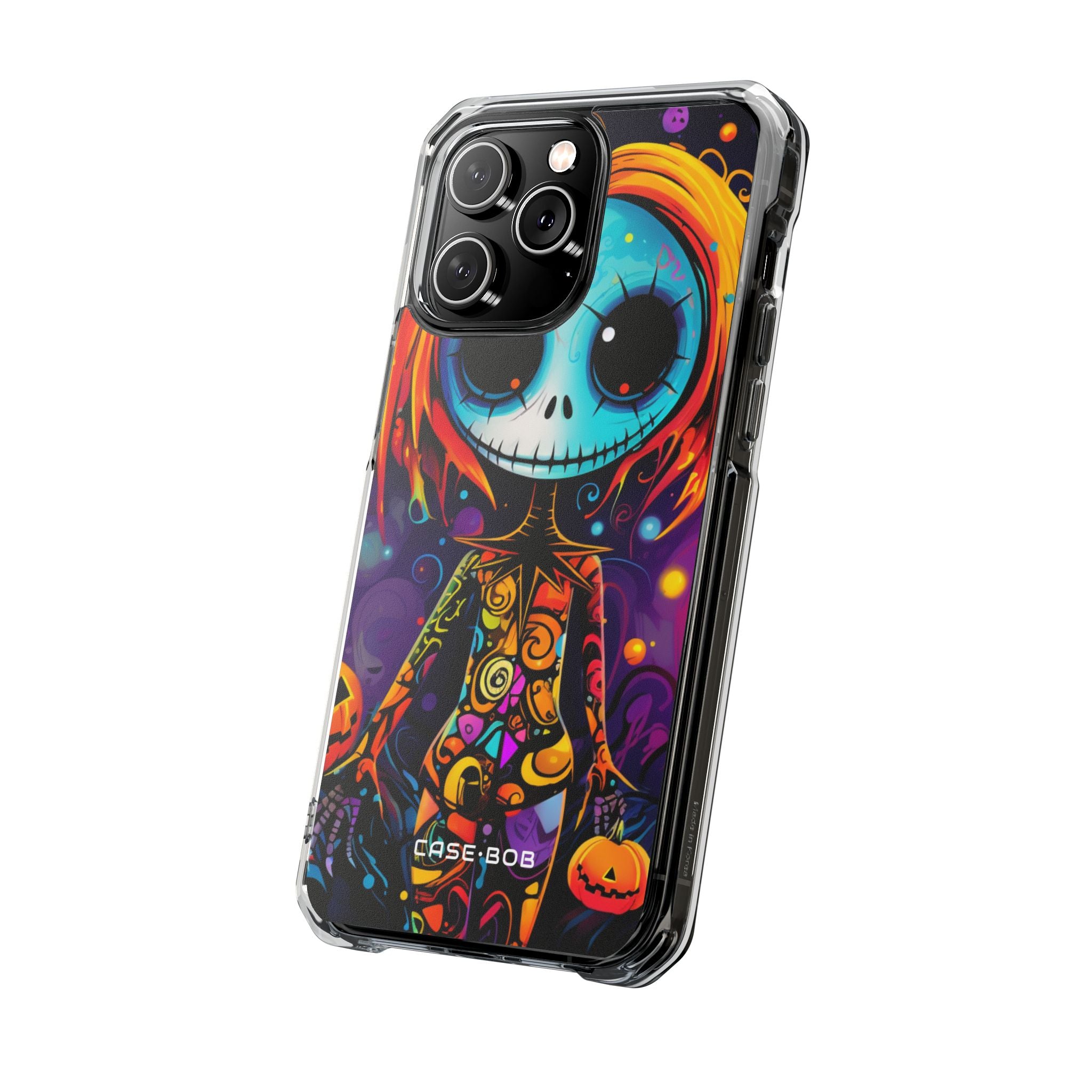 Blue Skull Swirl iPhone 14 Pro Max Case - Impact