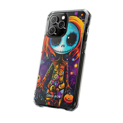 Blue Skull Swirl iPhone 14 Pro Max Case - Impact