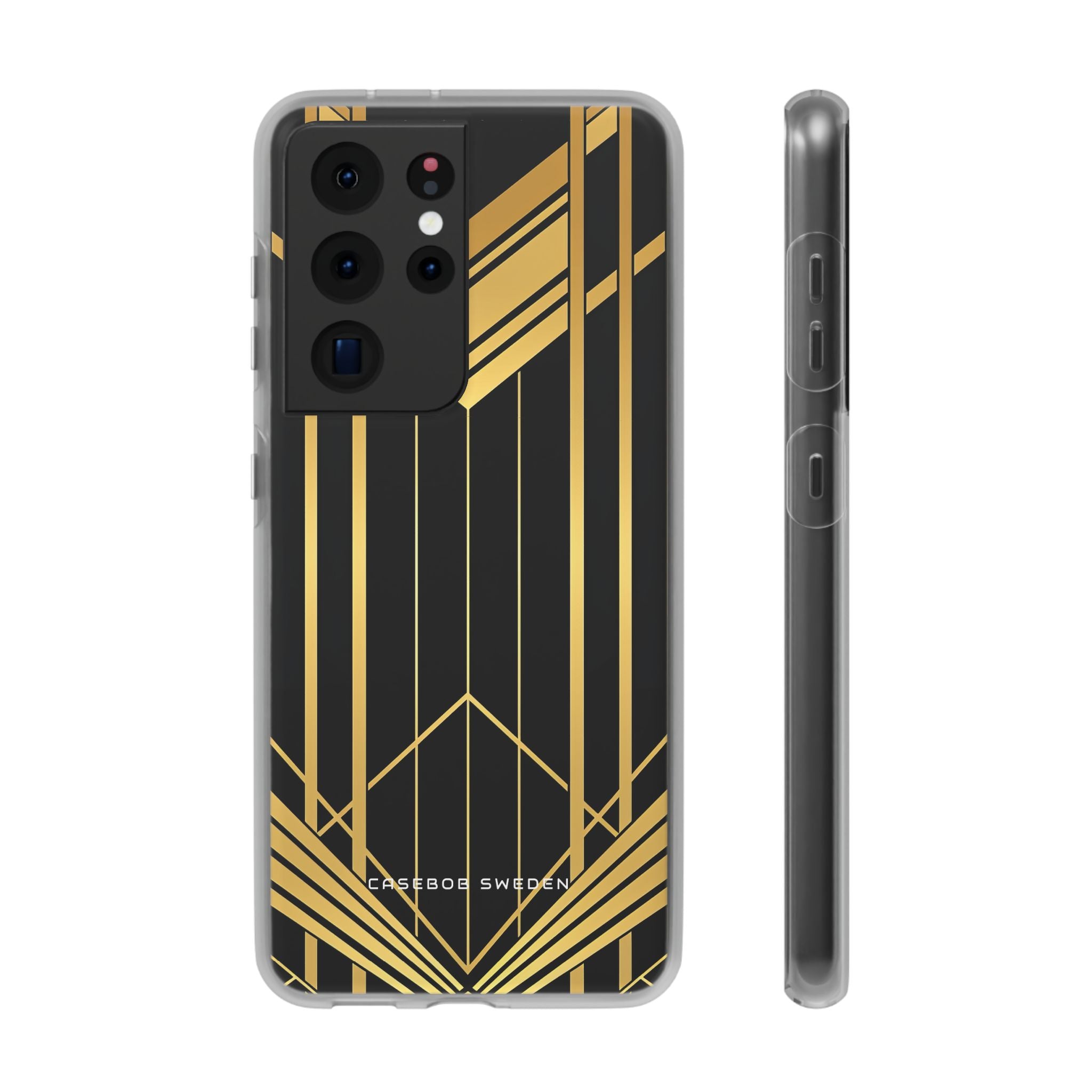 "Golden Art Deco Symmetry in Geometric Elegance" Samsung S21 - Flexi Phone Case