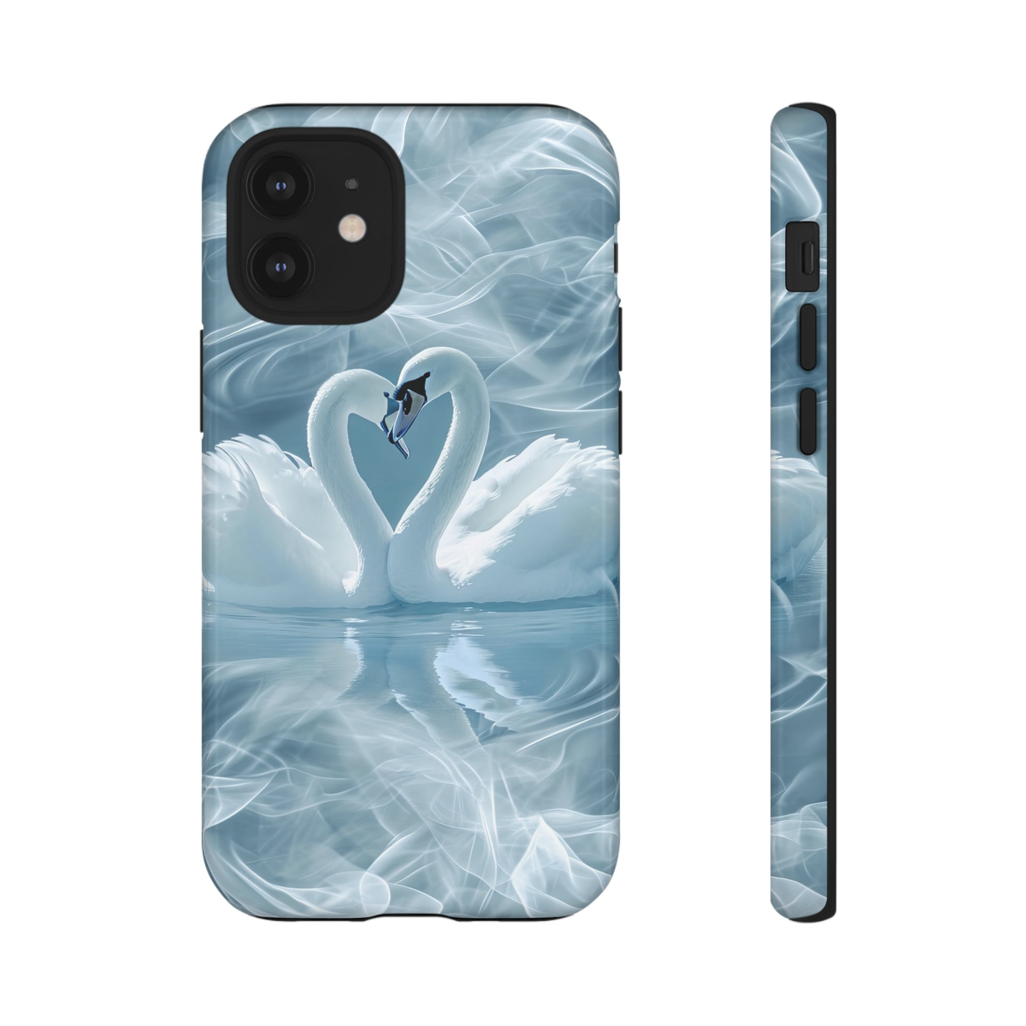 Swan Pair Ribbon Grace - Protective Phone Case