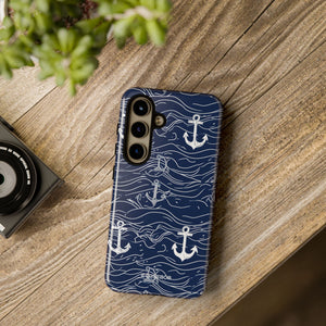 Nautical Whimsy: Anchors and Waves - For Samsung S24