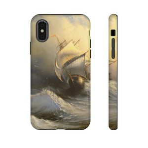 Oil painting - Ancient sailing vessel - Protective Phone Case