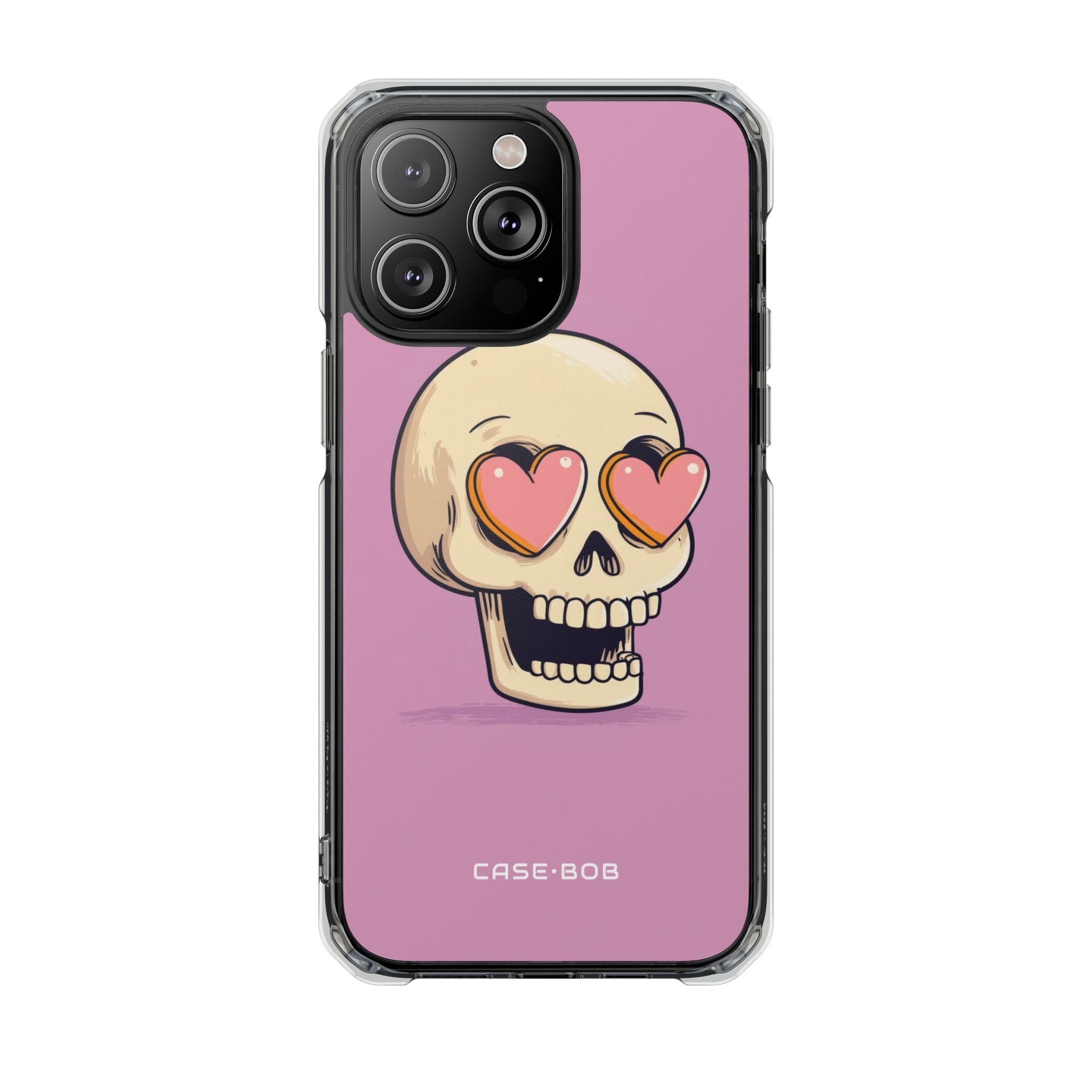 Heart Eyed Skull iPhone 14 Pro Max Case - Impact