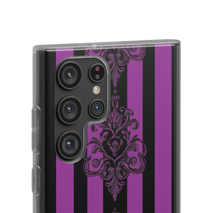 Gothic Elegance with Vertical Stripes and Ornamental Motifs Samsung S22 - Flexi Phone Case