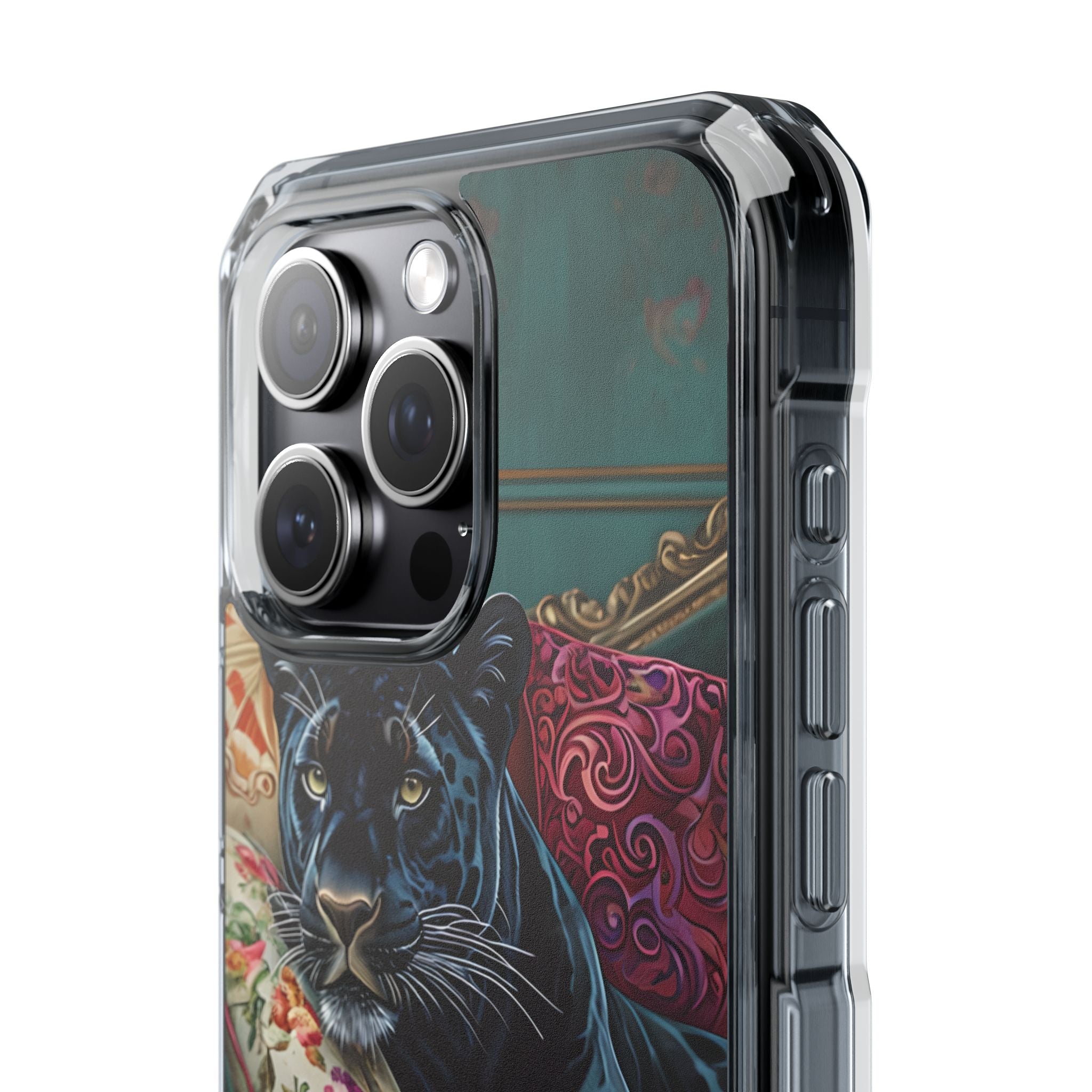 Panther on Vintage Chaise iPhone Case - Impact