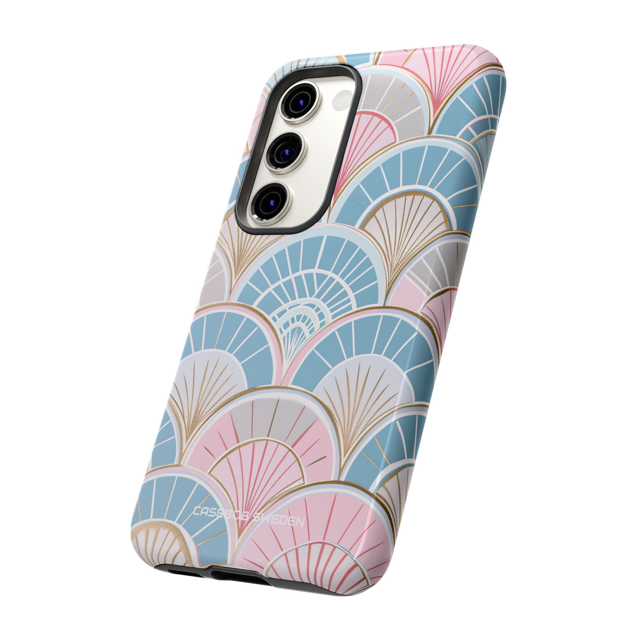 Art Deco Pastel Fan Pattern - Tough Samsung S23 Phone Case