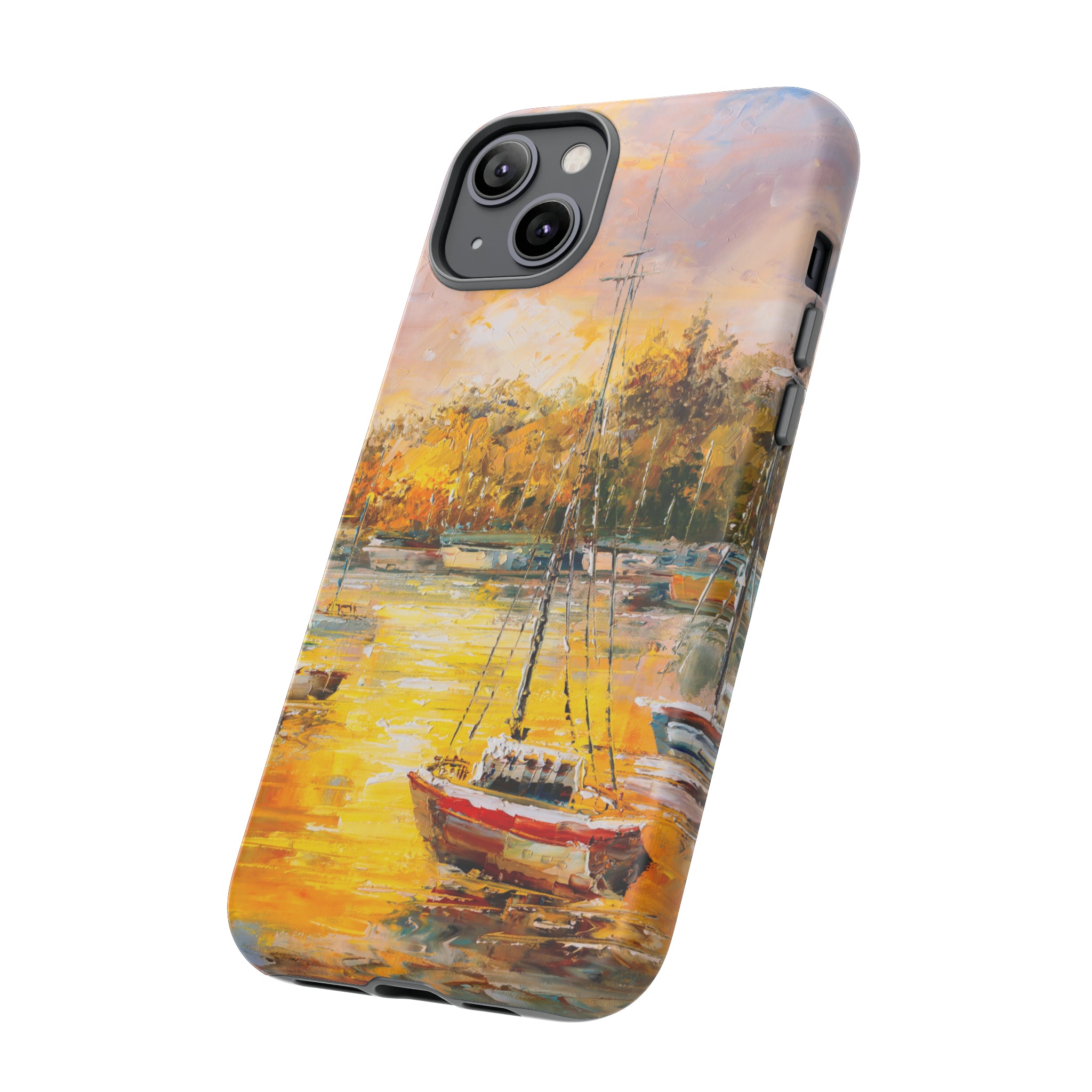 Oil Painting - Harbor View - Protective Phone Case