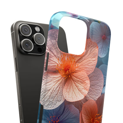 Peach Blossom Serenity - Slim iPhone 16 Phone Case