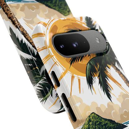 Sunny Palm Breeze Google Pixel 9 Case - Tough