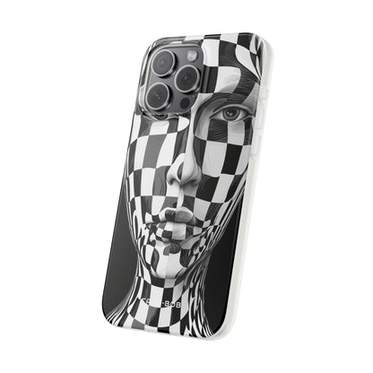 Checkered Face iPhone 15 Pro Max Case - Soft