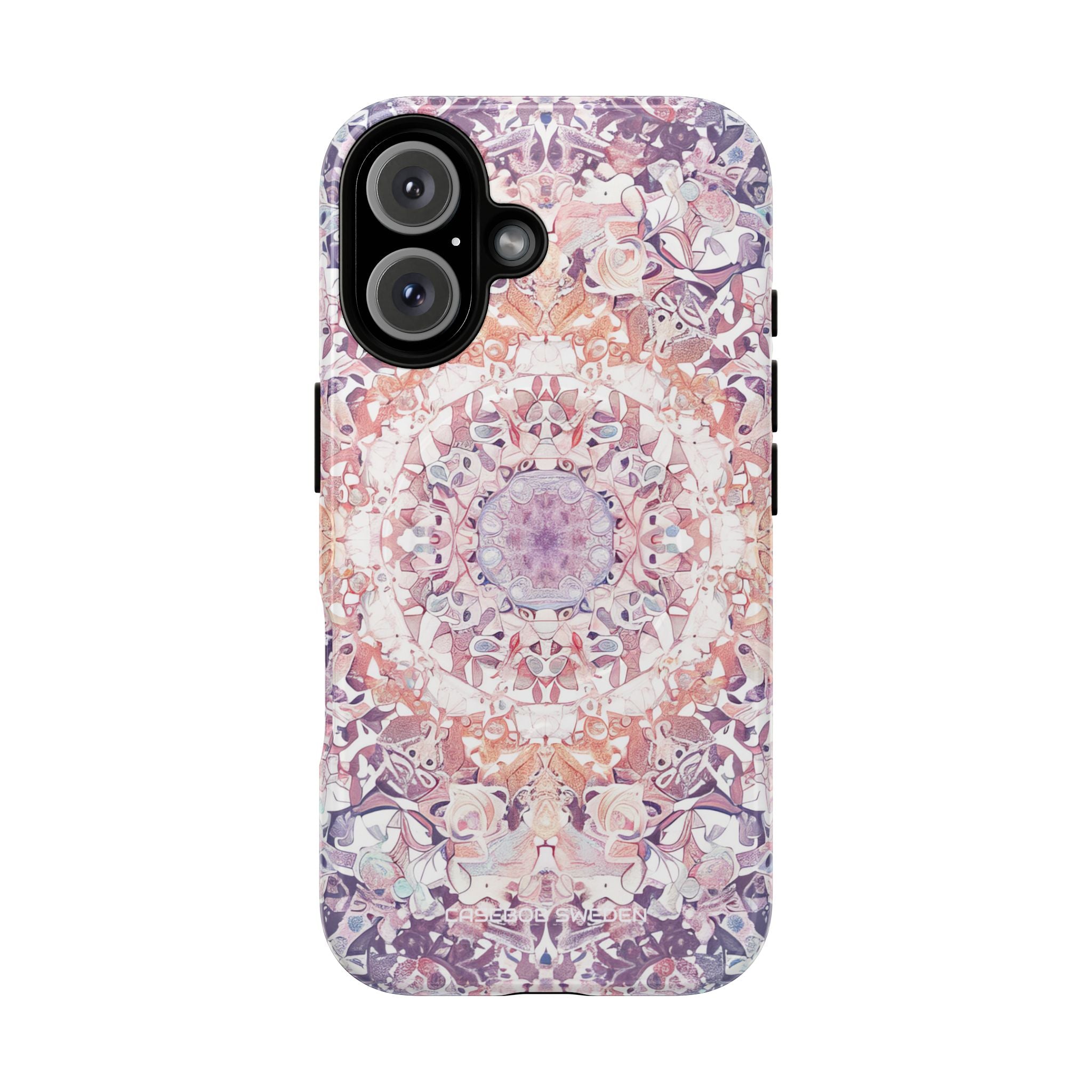 Purple Pink Mandala - Tough + MagSafe® iPhone 16 Phone Case