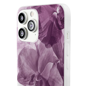 Strahlendes Orchideen-Design | Handyhülle für iPhone (flexible Hülle) 