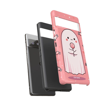 Cute Ghost Holds Candy - Google Pixel Case
