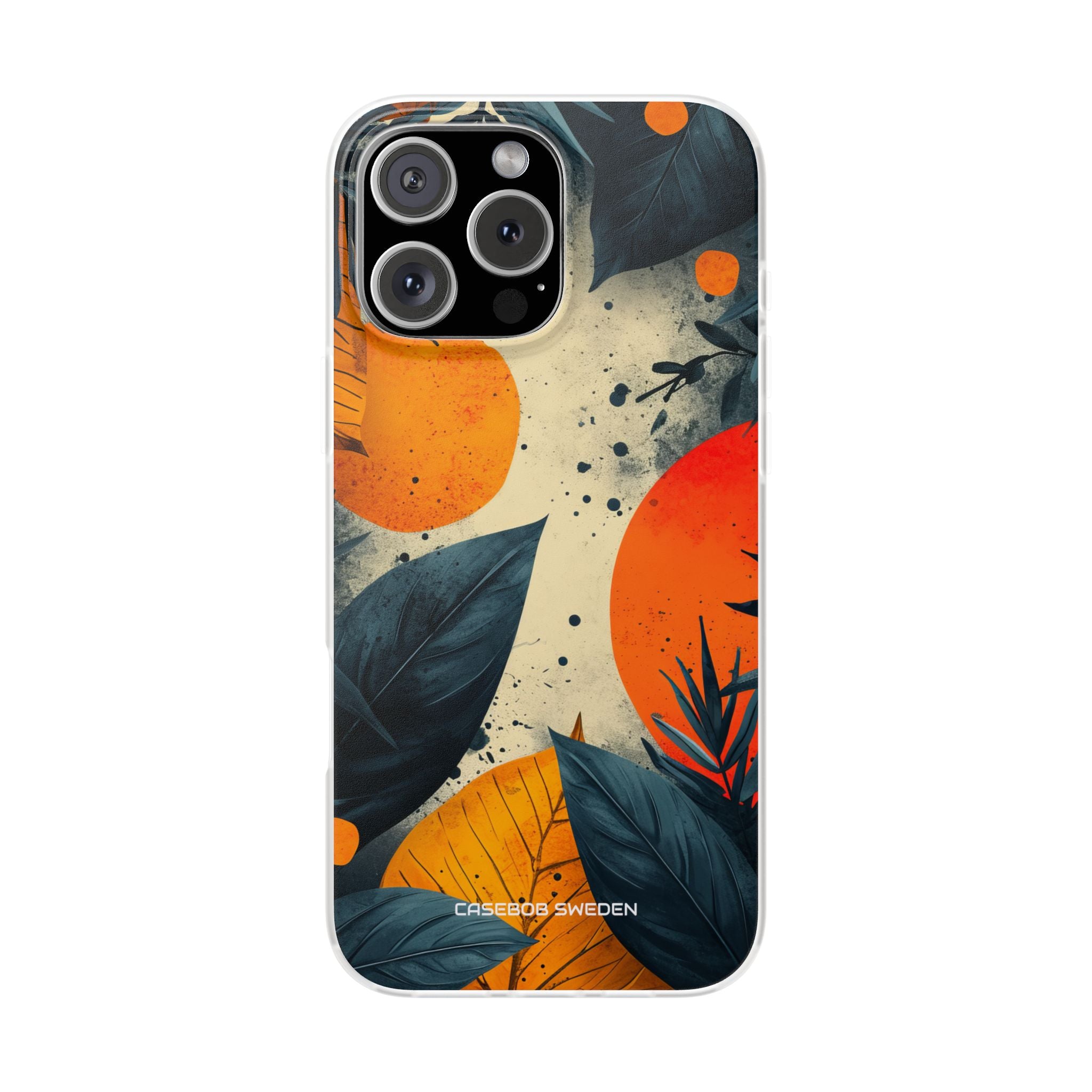 Tropical Blue Leaves - Flexi iPhone 16 Phone Case