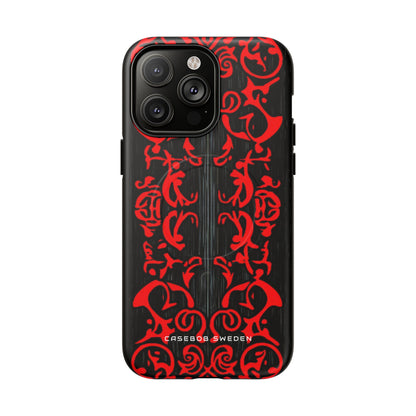 Gothic Crimson Symmetry iPhone 14 | Tough+ Phone Case