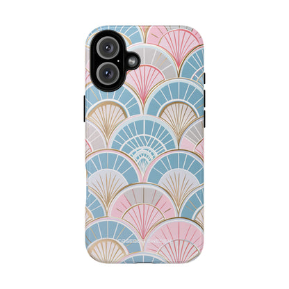 Art Deco Pastel Fan Pattern - Tough iPhone 16 Phone Case