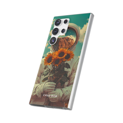 Sunflower Astronaut Samsung S23 Ultra Case - Soft